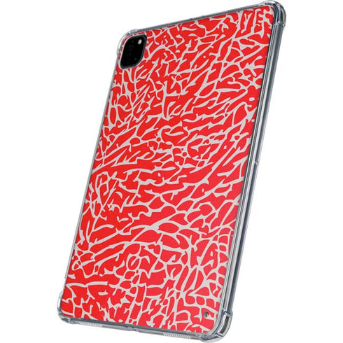 Elephant Print Red iPad Pro 11in (2024) Clear Case