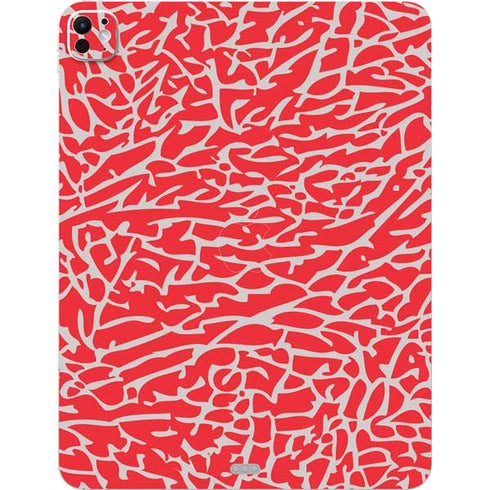 Elephant Print Red iPad Pro 13in M4 (2024) Skin