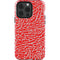 Elephant Print Red iPhone 15 Pro Impact Case