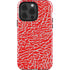 Elephant Print Red iPhone 15 Pro Impact Case
