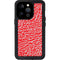 Elephant Print Red iPhone 15 Pro Waterproof Case