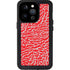 Elephant Print Red iPhone 15 Pro Waterproof Case