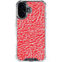 Elephant Print Red iPhone 16 Clear Case