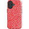 Elephant Print Red iPhone 16 Magsafe Impact Case