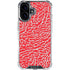 Elephant Print Red iPhone 16 Plus Clear Case
