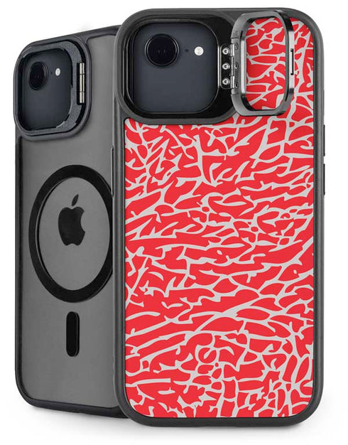 Elephant Print Red iPhone 16e Kickstand Case