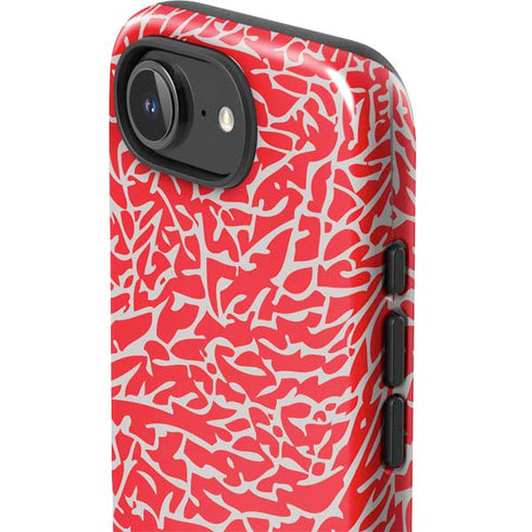 Elephant Print Red iPhone 16e Impact Case