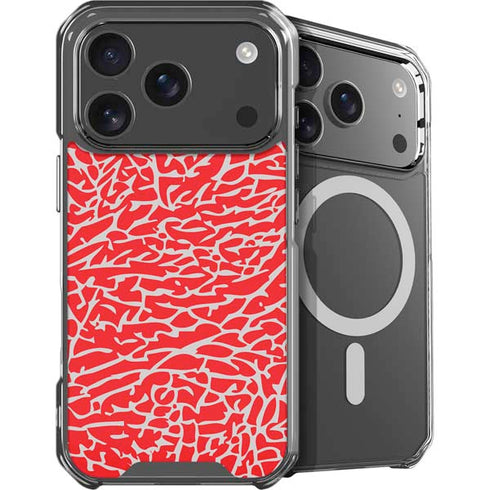 Elephant Print Red iPhone 18 Pro MagSafe Case
