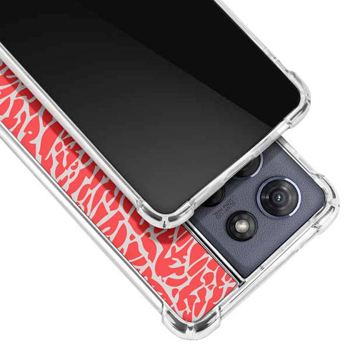 Elephant Print Red Moto G 5G (2025) Clear Case