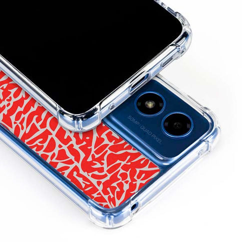 Elephant Print Red Moto G Play 4G (2024) Clear Case