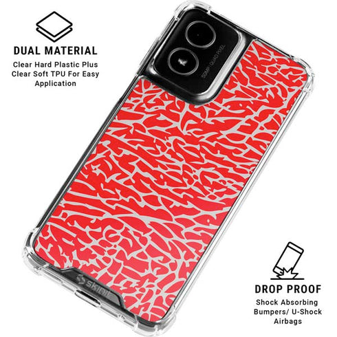 Elephant Print Red Moto G Power 5G (2024) Clear Case