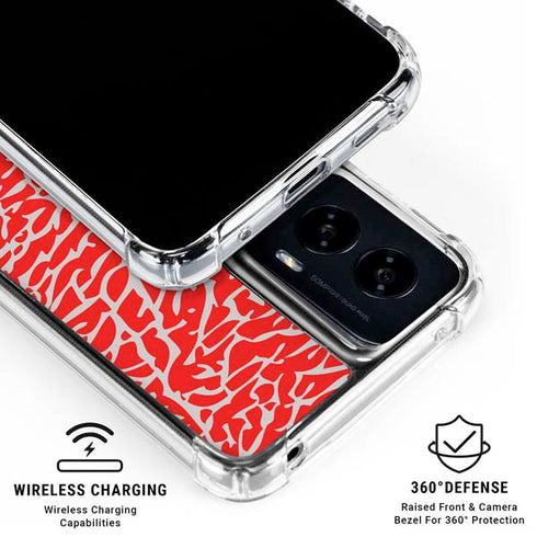 Elephant Print Red Moto G Power 5G (2024) Clear Case