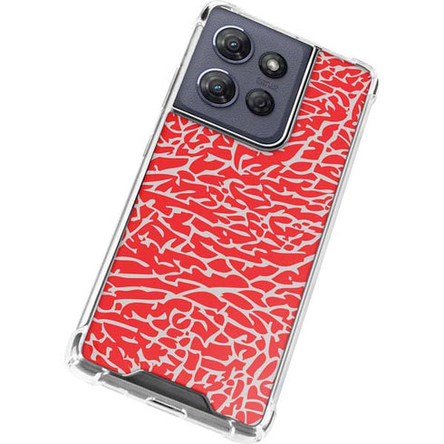 Elephant Print Red Moto G Power 5G (2025) Clear Case