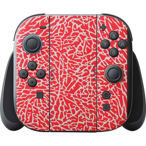 Elephant Print Red Nintendo Switch 2 (2025) with Joy-Con Skin