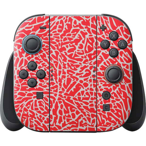 Elephant Print Red Nintendo Skins