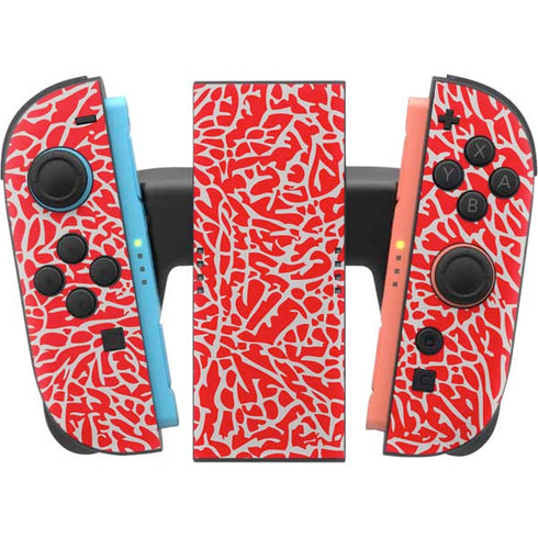 Elephant Print Red Nintendo Switch 2 (2025) Joy-Con Controller Skin