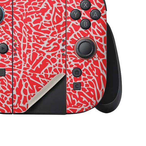 Elephant Print Red Nintendo Switch 2 (2025) Joy-Con Controller Skin