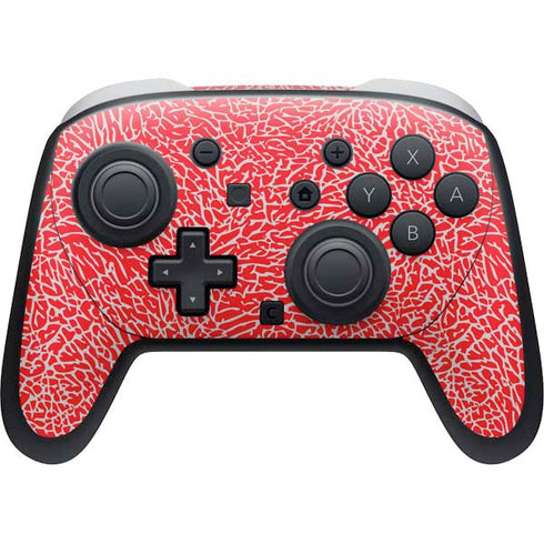 Elephant Print Red Nintendo Skins