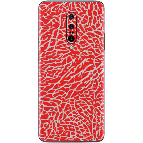 Elephant Print Red OnePlus 7 Pro Skin
