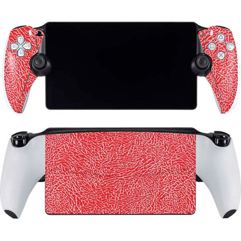 Elephant Print Red PlayStation Portal Remote Player Skin