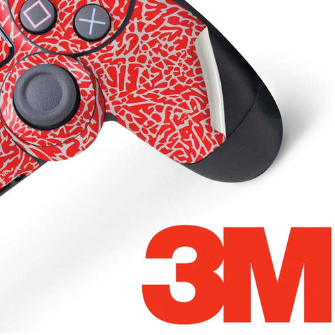 Elephant Print Red PS4 Controller Skin