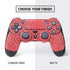 Elephant Print Red PS4 Controller Skin