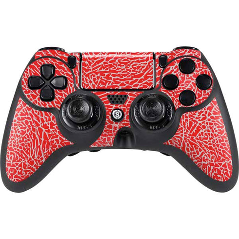 Elephant Print Red PlayStation PS4 Skins
