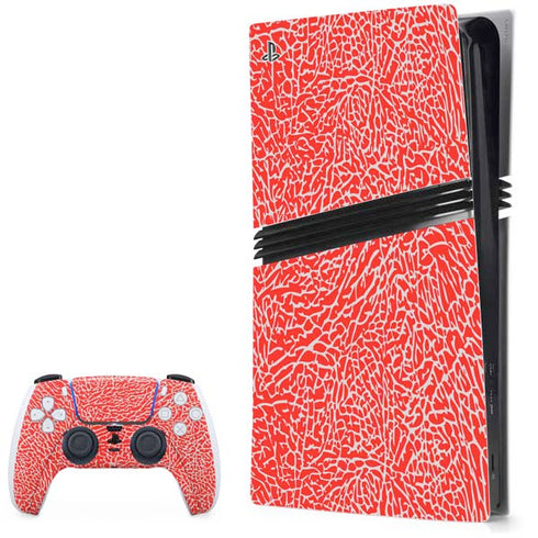 Elephant Print Red PS5 Pro Bundle Skin