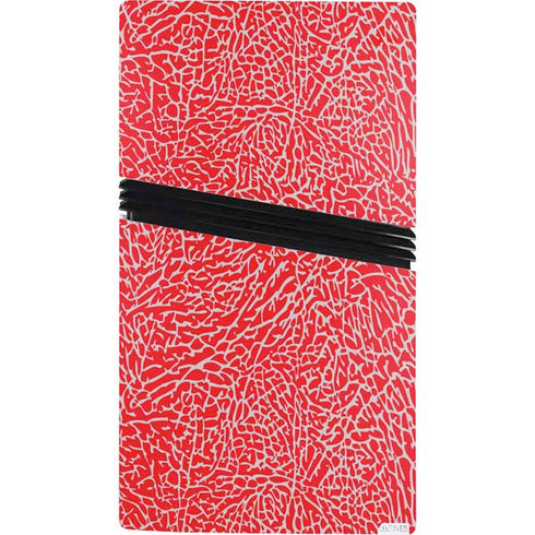 Elephant Print Red PS5 Pro Console Skin