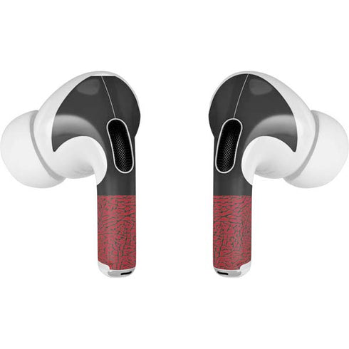 Elephant Print Red Sneakerhead AirPods Skins