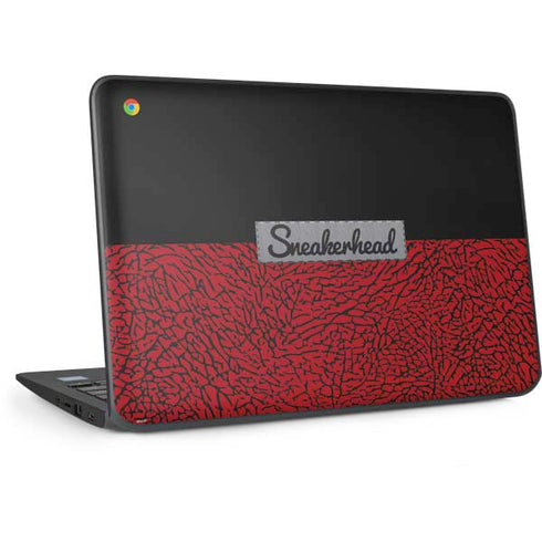 Elephant Print Red Sneakerhead HP Chromebook Skin