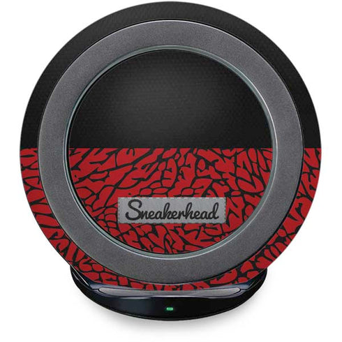 Elephant Print Red Sneakerhead Fast Charge Wireless Charging Stand Skin