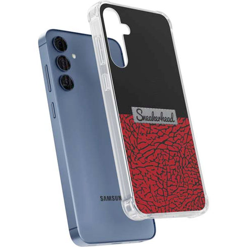 Elephant Print Red Sneakerhead Galaxy A55 5G Clear Case