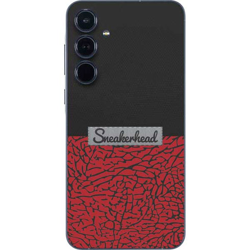 Elephant Print Red Sneakerhead Galaxy A55 5G Skin