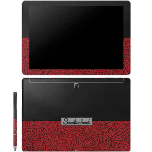 Elephant Print Red Sneakerhead Galaxy Book 12in Skin