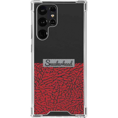 Elephant Print Red Sneakerhead Galaxy S23 Ultra Clear Case