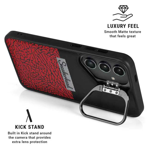 Elephant Print Red Sneakerhead Galaxy S25 Kickstand Case