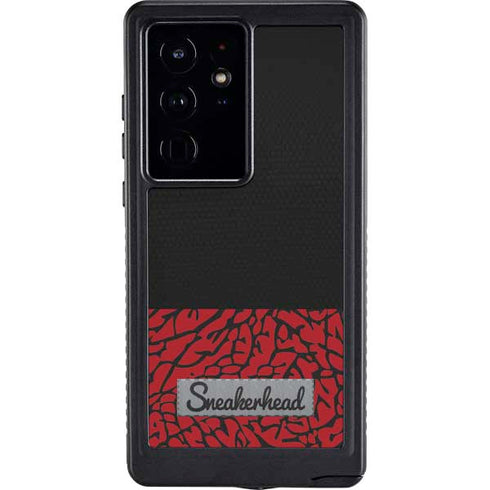Elephant Print Red Sneakerhead Galaxy S24 Ultra Waterproof Case
