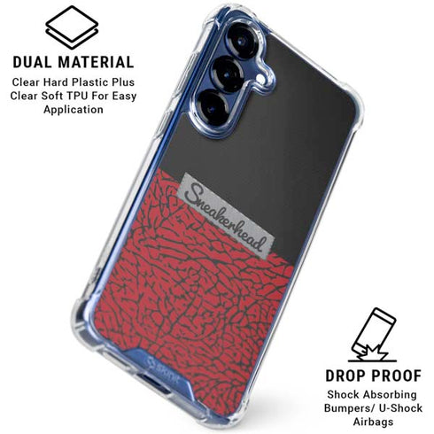 Elephant Print Red Sneakerhead Galaxy S25 Plus Clear Case