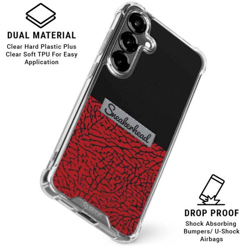 Elephant Print Red Sneakerhead Galaxy S26 Plus Clear Case