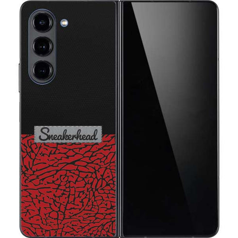 Elephant Print Red Sneakerhead Galaxy Z Fold5 5G Skin
