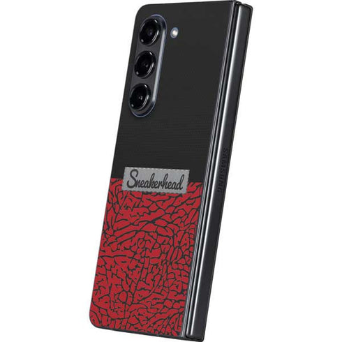 Elephant Print Red Sneakerhead Galaxy Z Fold5 5G Skin