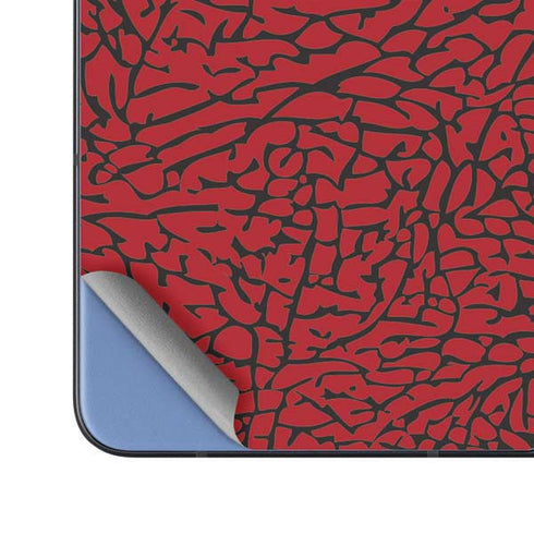 Elephant Print Red Sneakerhead Galaxy Z Fold5 5G Skin