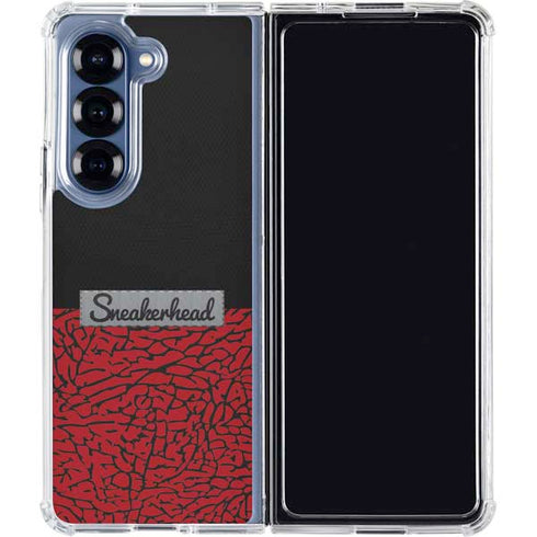 Elephant Print Red Sneakerhead Galaxy Z Fold6 Clear Case