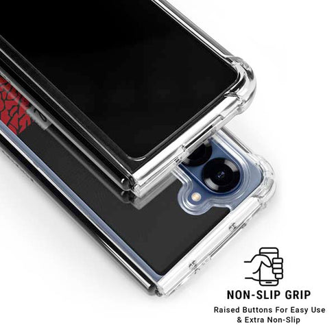 Elephant Print Red Sneakerhead Galaxy Z Fold6 Clear Case