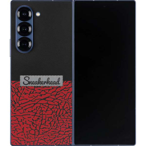 Elephant Print Red Sneakerhead Galaxy Z Fold6 Skin