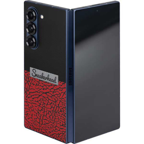 Elephant Print Red Sneakerhead Galaxy Z Fold6 Skin