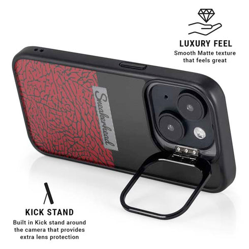 Elephant Print Red Sneakerhead iPhone 14 Plus Kickstand Case