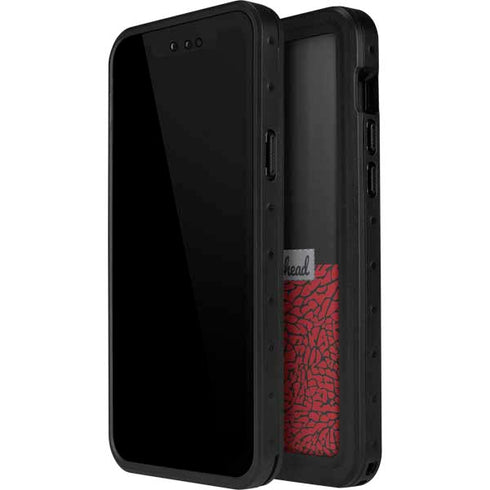 Elephant Print Red Sneakerhead iPhone 15 Pro Waterproof Case