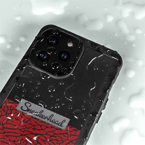 Elephant Print Red Sneakerhead iPhone 15 Pro Waterproof Case